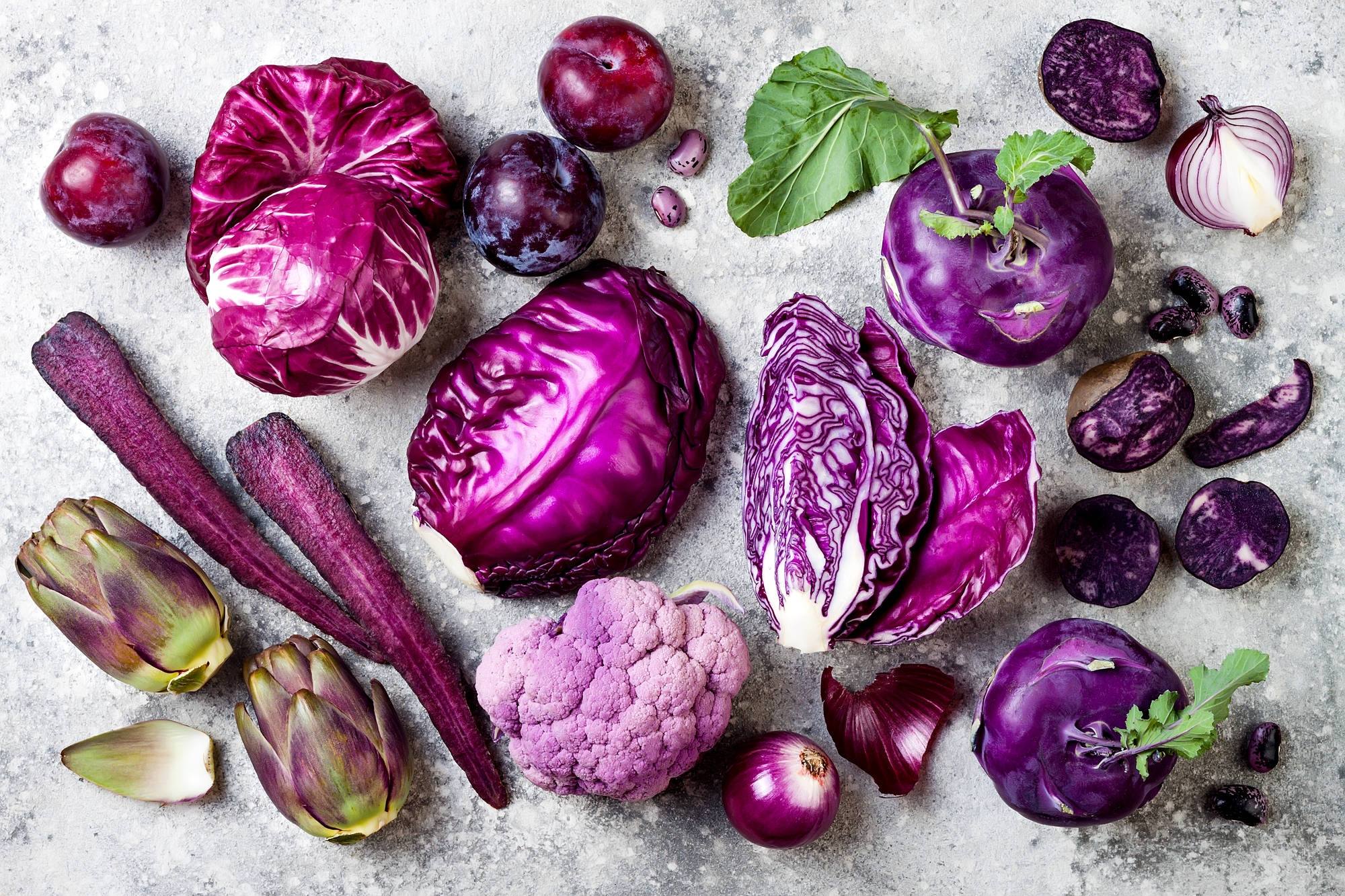 Verdure invernali: radicchio, cavolfiore, barbabietola e altre