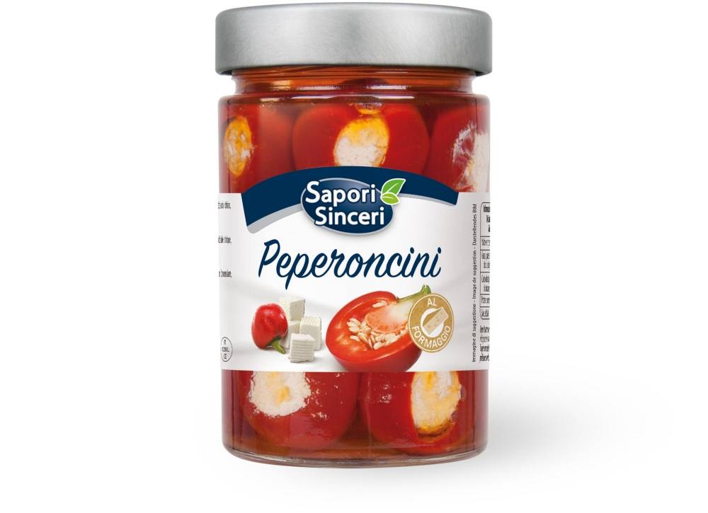 Mit Käse gefüllte scharfe Paprika