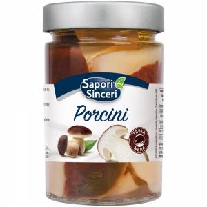 Setas porcini «Testa Nera» cortadas en aceite de oliva