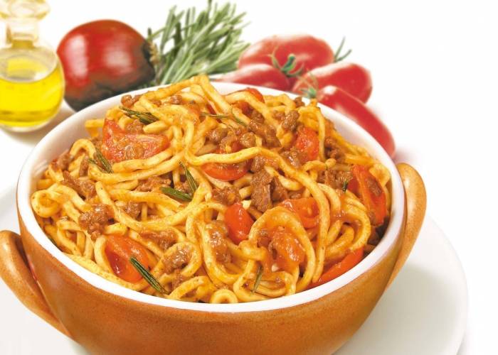 « Spaghetti alla chitarra » au ragoût de sanglier